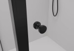 CERANO - Sprchovací kút Varone POINT Ľ/P - 6 mm - čierna matná, transparentné sklo - 130x90x195 - posuvný CER-DY505B-13090
