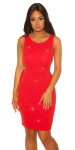 Sexy KouCla Party Glitter Mini dress with peplum redsilver S