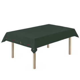 JUNA Vyšívaný obrus Christmas Fable Green 270 × 150 cm