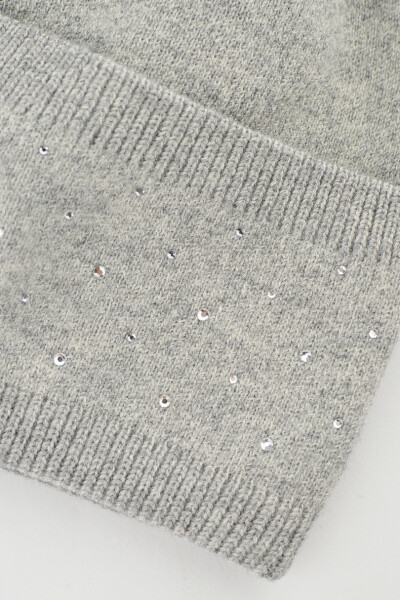 DÁMSKY KLOBÚK S MODALOVÝMI FLITRAMI CZ107 šedá 54-58