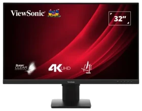 32" ViewSonic VG3208-4K čierna / Monitor / VA / 3840 x 2160 / 60 Hz / 4 ms / 300 cd/m2 / 2x HDMI / DP / repro / HAS (VG3208-4K)