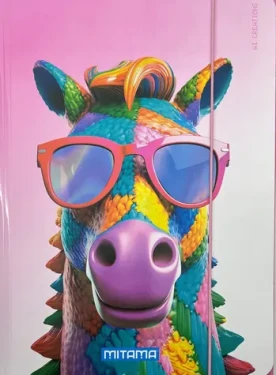 Mitama Animal kôň / Dosky s gumičkou / A4 / 3 chlopne / chrbát 5 mm (62730-90089)