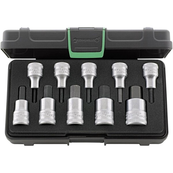 Stahlwille 54/10 KN súprava nástrčných kľúčov a bitov, 1/2 (12.5 mm), 10-dielna, 96031508; 96031508