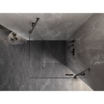 MEXEN/S - Lunar sprchový kút dvere krídlové pravá 90 x 90, transparent, grafit kartáčovaná 834-090-090-66-00-P