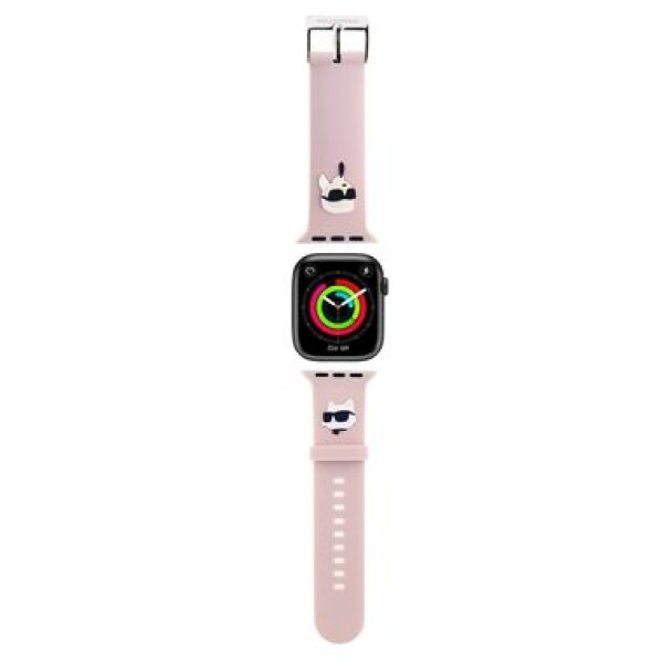 Karl Lagerfeld Karl and Choupette Head NFT Remienok pre Apple Watch 42/44/45/49 ružová (57983120539)