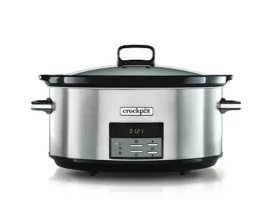 Crockpot CSC063X čierna / strieborná / Pomalý hrniec / 7,5 l / keramická misa / 320 W / časovač 20 h (100001771938)