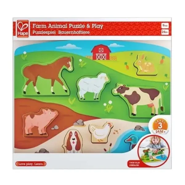 Hape Puzzle - Poľnohospodárske zvieratká