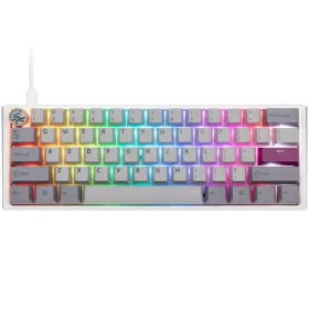 Ducky One 3 Mini Cherry MX-Silent-Red sivá / herná klávesnica / podsvietená / mechanická / drôtová USB-C / US (DKON2161ST-SUSPDMIWHHC2)