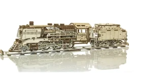 Wooden City 3D Drevené puzzle Express s tendrem a koľajnicami