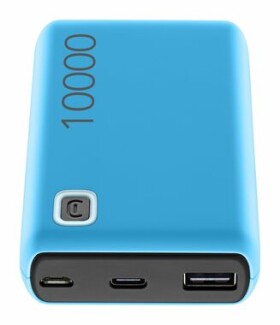 CellularLine Essence 10000 mAh modrá / Power banka / USB-A / USB-C / microUSB (PBESSENCE10000B)