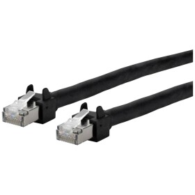 Metz Connect 13084F5000-E RJ45 sieťové káble, prepojovacie káble CAT 5e S/UTP 5 m čierna možno použiť pre vlečenie, krytie PUR, odolný proti UV žiareniu 1 ks; 13084F5000-E