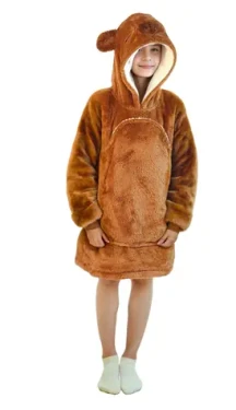 Cozy Noxxiez CH327 Kapybara - hrejivá televízna mikinová deka s kapucňou pre deti 7 - 12 rokov (20-CH327)