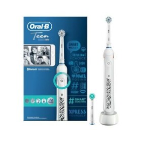 Oral-B Teen biela / rotačná zubná kefka / časovač / senzor tlaku / Bluetooth / 2x hlava kefky / od 12 rokov (4210201177760)