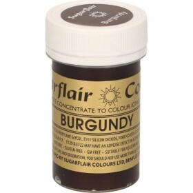 Gélová farba burgundská 25 g - Sugarflair - Sugarflair
