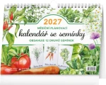 NOTIQUE Mesačné plánovacie so semienkami 2027 / Stolový kalendár / 30 × 21 cm