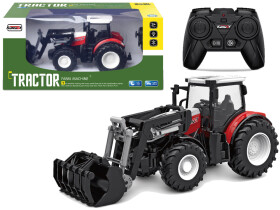 Mamido Traktor s pohyblivou lopatou na diaľkové ovládanie RC 1:24 červený