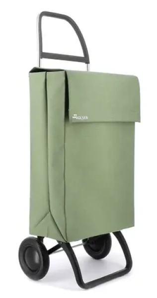 Rolser Jean Tweed 2 zelená / Nákupná taška na kolieskach / 2 kolieska / objem 43 l / nosnosť 50 kg