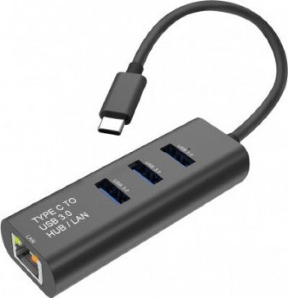 Secomp STANDARD Konwerter USB typu C na Gigabit Ethernet + Hub 3x