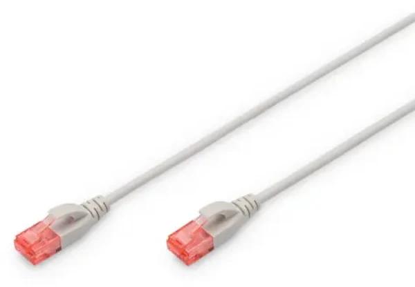 Digitus CAT 6 U-UTP Slim šedý / Sieťový kábel / UTP / AWG 28/7 / 2 m (DK-1617-020S)