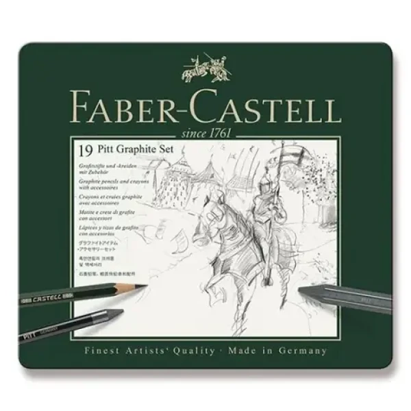 Faber-Castell Grafitové ceruzky v kovovej krabičke / 19ks (112973)