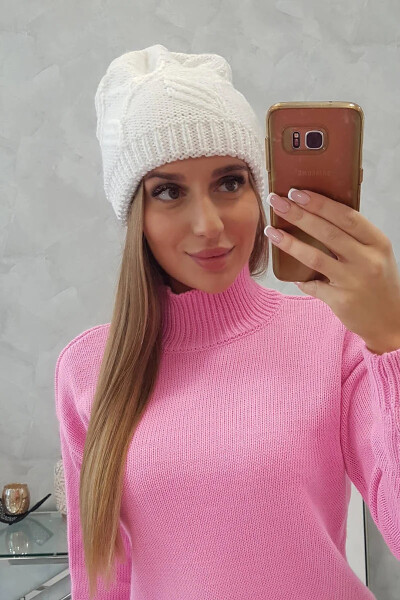 Majka dámska čiapka K376 krémová - Oliwier UNI