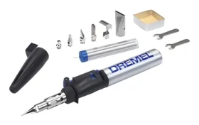 Dremel Versatip 2000-7 strieborno-čierna / Plynová spájkovačka / 7 hrotov / 550-1200 ° C / piezo zapaľovanie (F0132000KF)