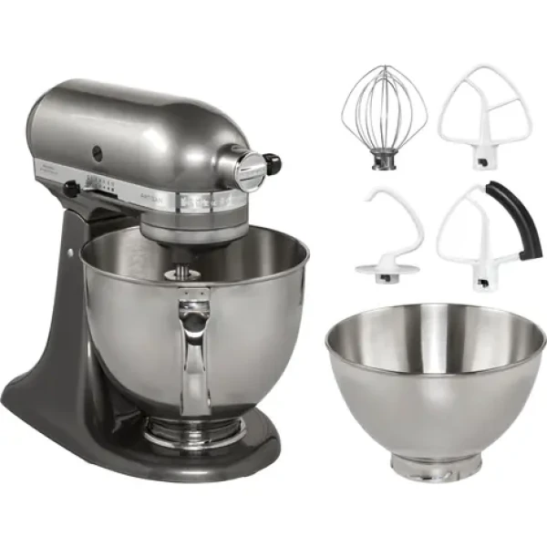 KitchenAid Artisan 5KSM175PSEMS strieborná / Kuchynský robot / 300W / 4.8 l / 10 rýchlostí / planetárny systém (5KSM175PSEMS)