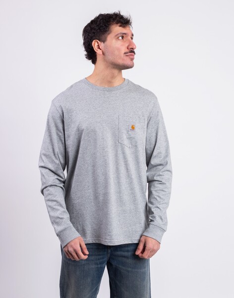 Carhartt WIP L/S Pocket T-Shirt Grey Heather L
