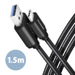 AXAGON BUCM3-AM15AB kábel USB-A na USB-C čierna / 1.5 m / 3 A (BUCM3-AM15AB)