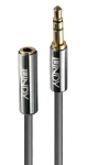 Lindy Cromo antracitová / Audio kábel / Jack 3,5 mm predlžovací / 0,5 m / Pozlátené konektory (35326)