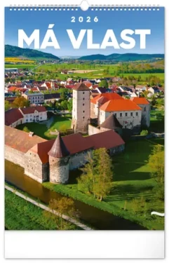 NOTIQUE Nástenný kalendár Má vlasť 2026, 33 x 46 cm (PGN-35726-L)