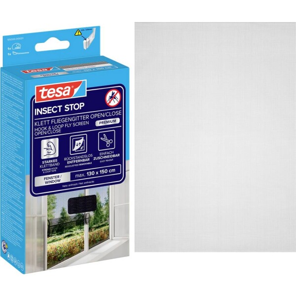 Tesa COMFORT 55033-00021-00 sieťka proti hmyzu (š x v) 1500 mm x 1300 mm antracitová 1 ks; 55033-00021-00
