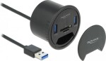 Delock Delock 2 Port Tisch-Hub 2 x SuperSpeed USB Typ-A und Card Reader fur SD und Micro
