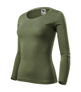 Fit-T LS tričko pre ženy khaki XS
