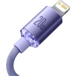 Baseus CAJY000205 Kábel USB-C (M) - Lightning (M) 1.2 m fialová / 20W (CAJY000205)