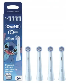 Oral-B iO Kids Stitch modrá 4 ks / Náhradné hlavice / pre Oral-B iO Kids (iO refill 4 Stitch)