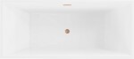 MEXEN/S - Vigo voľne stojaca vaňa 178,5 x 80, biela, sifón a prepad meď kartáčovaná 51251788000-65