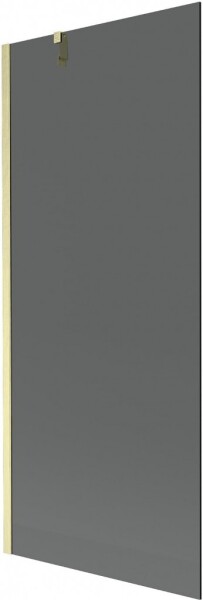 MEXEN/S - Next vaňová zástena FIX 80 x 150, grafit, zlatá kartáčovaná 895-080-000-00-40-55