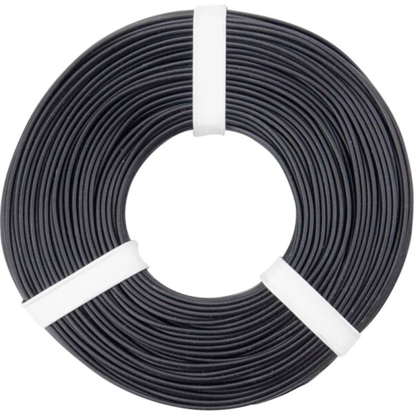 Donau Elektronik 125-051 opletenie / lanko, 1 x 0.25 mm², čierna, 50 m; 125-051