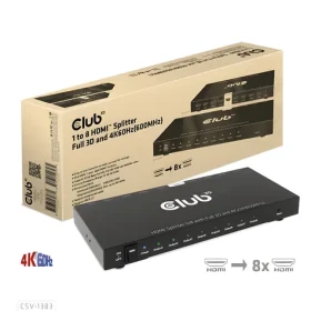 Club 3D HDMI 2.0 1:4 čierna / Rozbočovač HDMI / 4 porty / 4K 120Hz (CSV-1383)