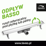 Laveo - Basso - sprchový žľab nástenný 50 cm, čierná sklo COB_751S