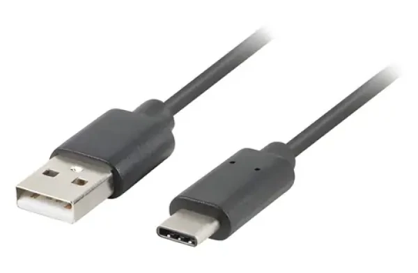 Lanberg USB-C (M) - USB-A (M) 1,8m čierna / Kábel USB-C na USB-A / USB 2.0 / QC 3.0 (CA-USBO-20CU-0018-BK)