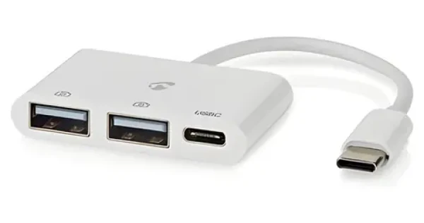 Nedis CCGB64785WT01 / USB hub / 1x USB-C / 2x USB-A / napájanie z USB (CCGB64785WT01)