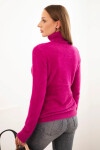 Dámsky sveter z alpaky s rolákom tmavo fialový UNI