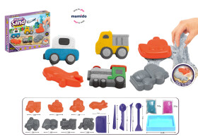 Mamido Mamido Kinetický piesok s formičkami dopravných prostriedkov 500 g