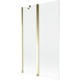 MEXEN - MIST vaňová zástena 110x150 cm 6mm f+s, zlatá, číra 8A9-110-011-50-00