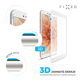 FIXED 3D Full-Cover Ochranné tvrdené sklo pre Apple iPhone 7 amp; 8 biela / cez celý displej / 0.33 mm (FIXG3D-100-033WH)