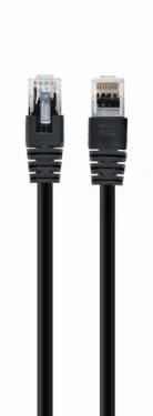 Gembird UTP CAT5E 10m čierna / patch kábel / s ochranou (PP12-10M/BK)