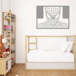 Veselá Stena Samolepka Spiderman portrét Farba: zelená, Veľkosť: 60 x 42 cm
