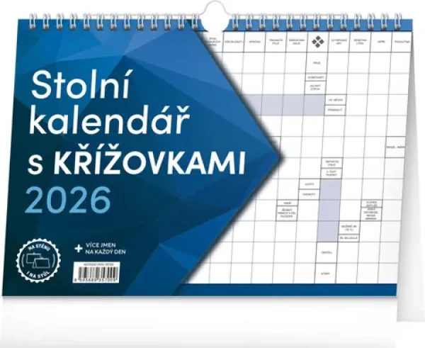 NOTIQUE Stolový kalendár s krížovkami s háčikom 2026, 30 x 21 cm (PGS-35700)